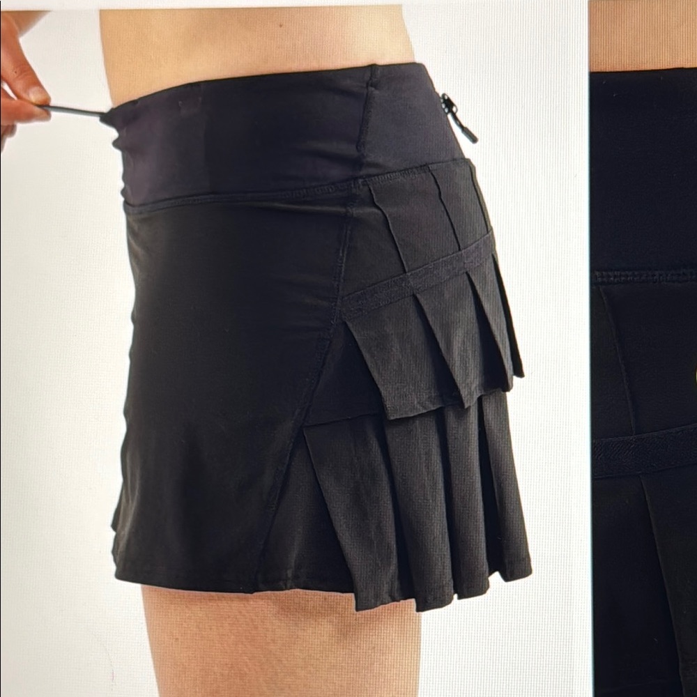 Lululemon Run- Pace Setter Skirt Sz6 Black - Picture 2 of 14